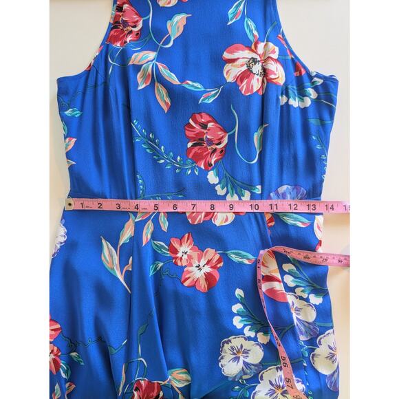 Yumi Kim Maxi Dress Sweet Escape Dream Silk Floral Boho Halter Boho Blue Size S - Picture 15 of 15